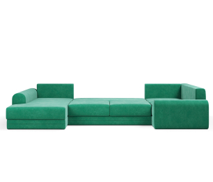 Угловой диван Модерно П-образный, велюр