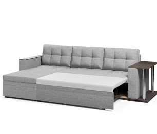 Диван-кровать угловой Атланта со столом дельфин,рогожка