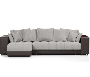 Диван-кровать угловой  Дубай еврокнижка,велюр+экокожа