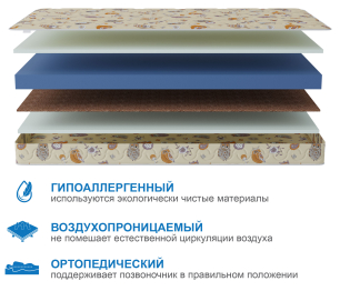 Матрас Здоровый сон-Мишутка 700х2000