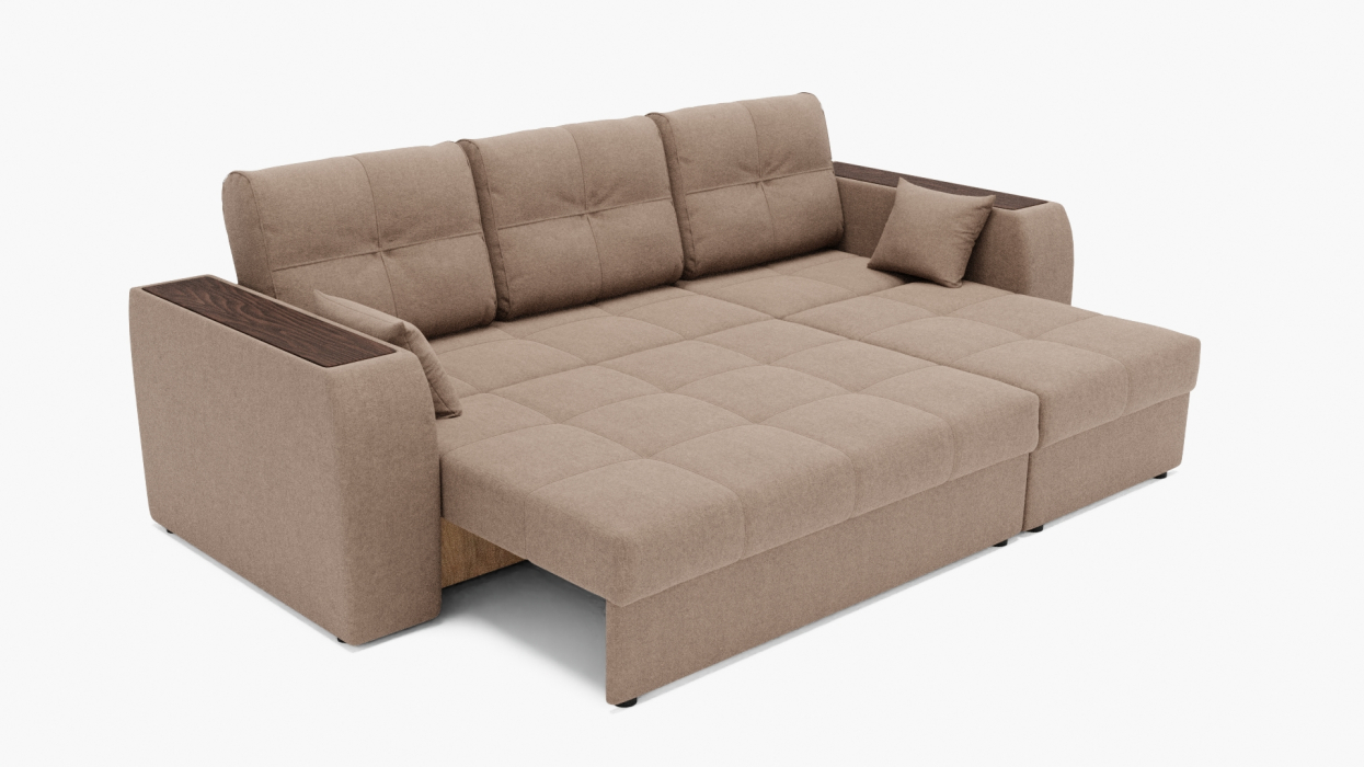 Диваны угловые в гостиную, Угловой диван Сенатор-2 ППУ, велюр