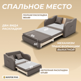 Прямой диван Бали ППУ, велюр