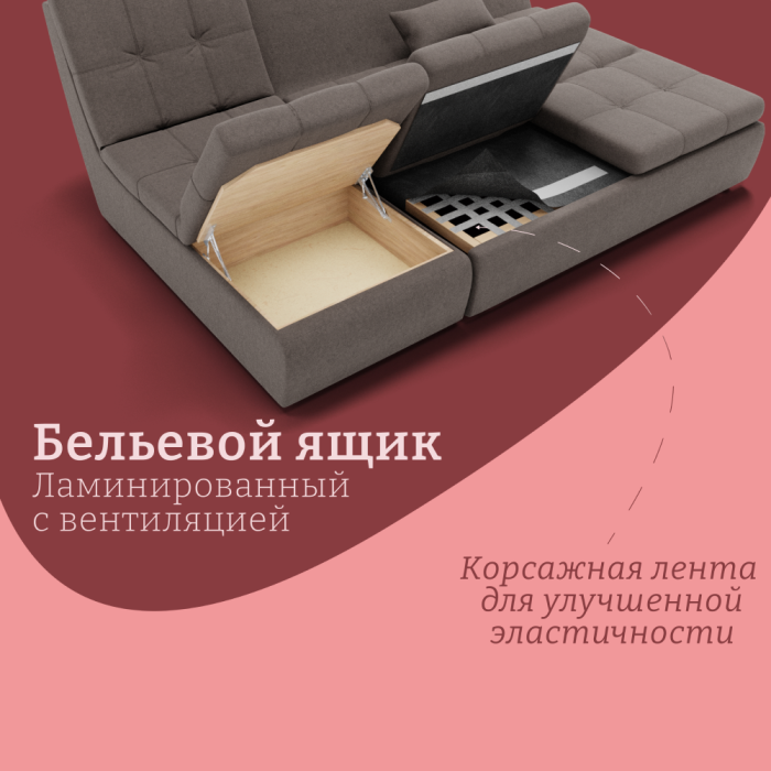Диваны угловые в гостиную, Угловой диван Калифорния-2 ППУ, велюр