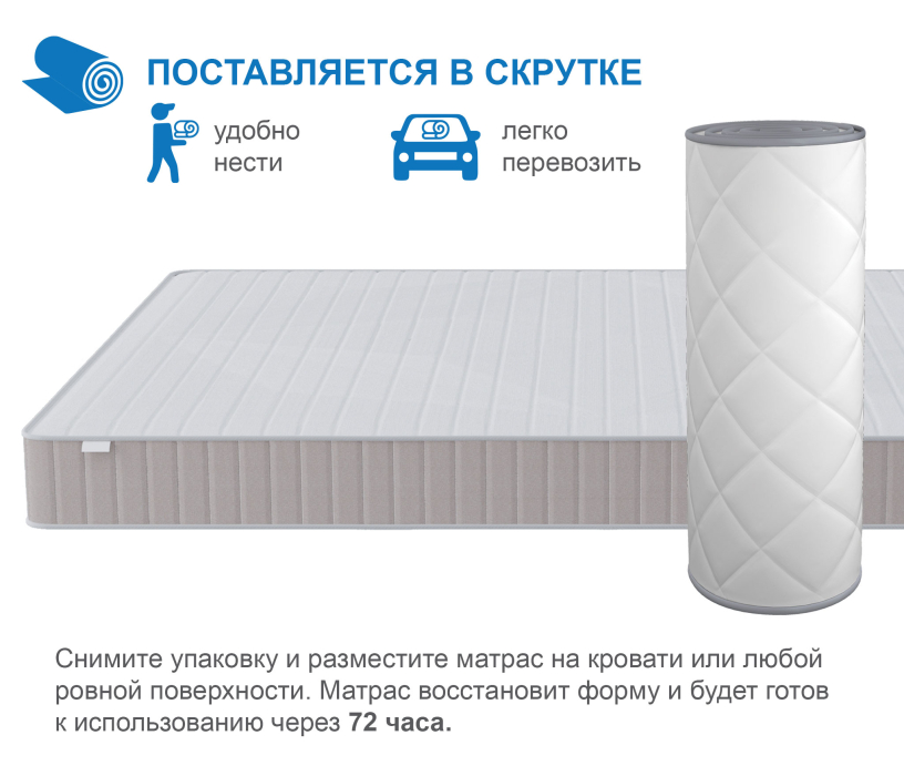 900 x 2000, Матрас Тропикана-Феникс в скрутке 1400х2000