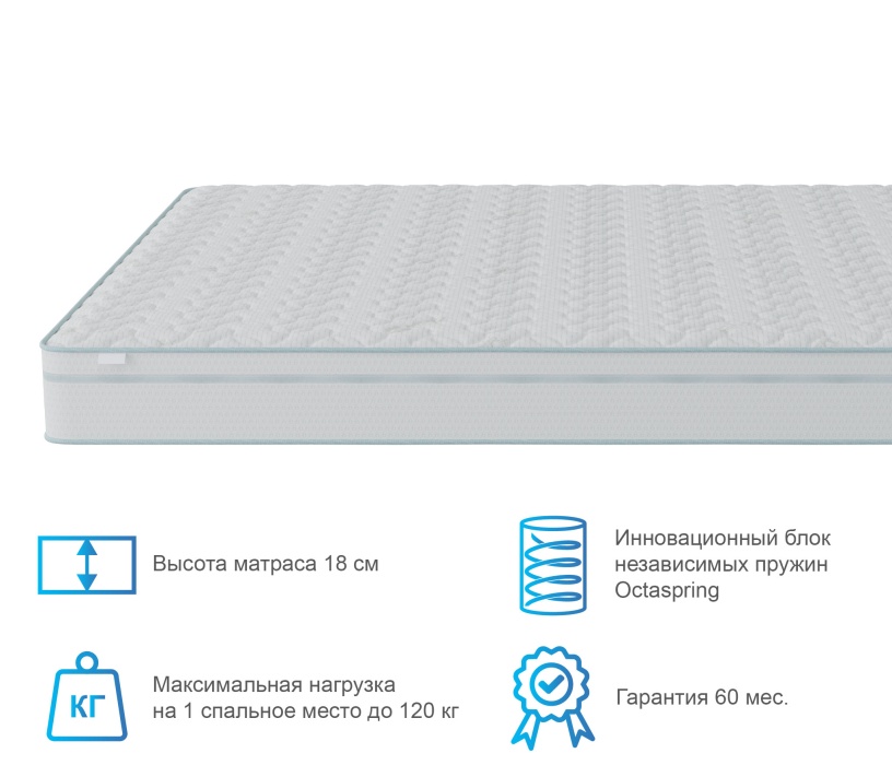 Другие размеры, Матрас Сити-Альмерия в чехле Cooler 1200х1900