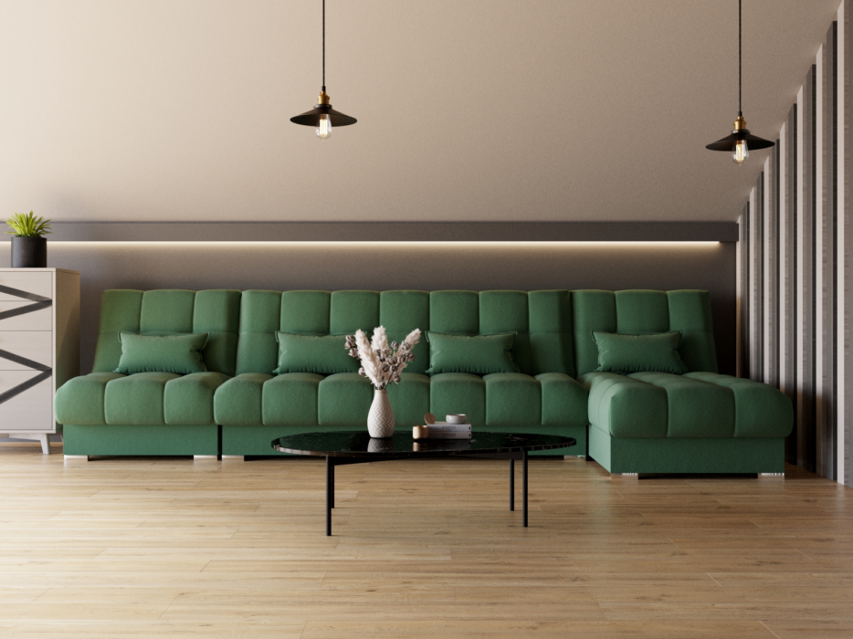 Диваны угловые в гостиную, Угловой диван Фиеста-3 НПБ, велюр