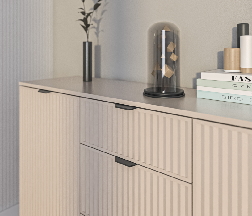 Комоды, Комод Турин СБ-3571 Кашемир серый/МДФ Кашемир