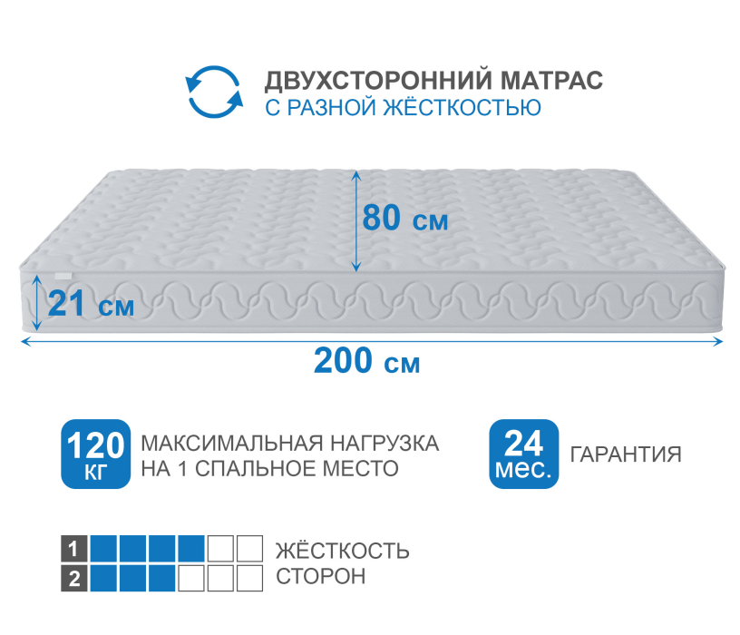 800 x 2000, Матрас Тропикана-Вивальди 800х2000
