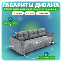 Прямой диван Лофт-1, НПБ, Симпл