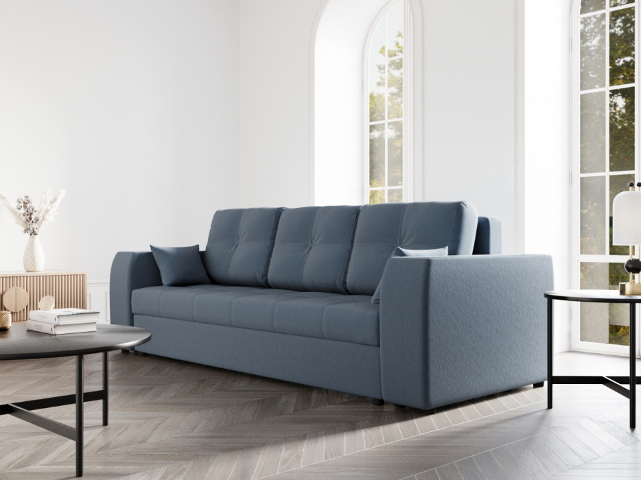 Диваны с ящиком для белья, Прямой диван Сенатор-1 ППУ, велюр